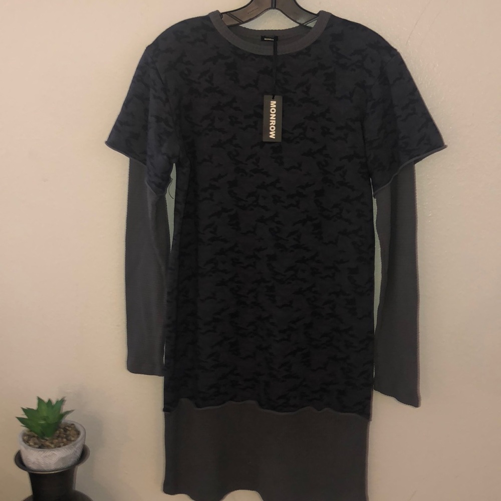 Monrow Mini Camo Double Layer Thermal Dress